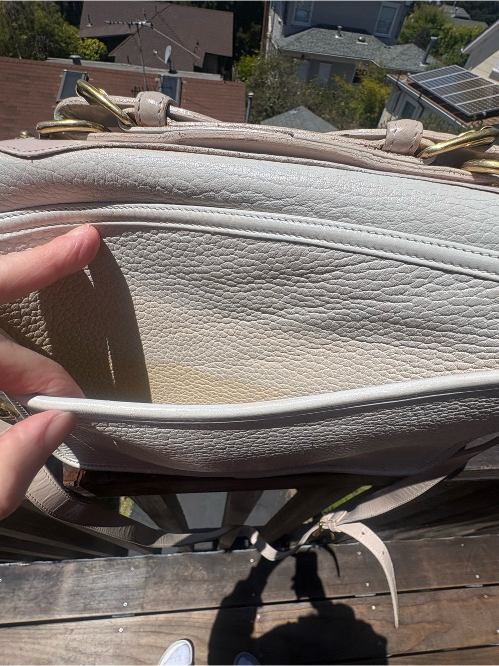 Rare Dooney & Bourke Cream and Light Pink Crossbody Bag - READ description - Picture 5 of 12